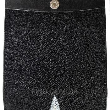Женский кошелек из кожи ската (ST 52 Black)