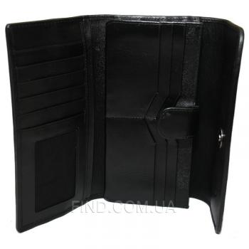 Женский кошелек из кожи ската (ST 52 Black)