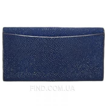 Женский кошелек из кожи ската (ST 52 Dark Blue)