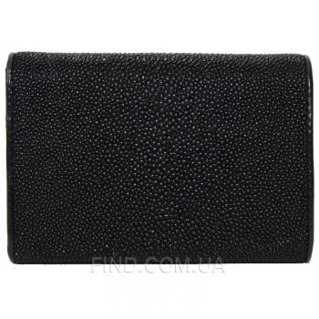 Женский кошелек из кожи ската (ST 63 Black)