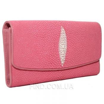 Женский кошелек из кожи ската (ST 52 Pink)