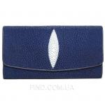 Женский кошелек из кожи ската (ST 52 Dark Blue)