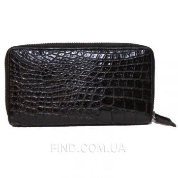 Сумка/кошелёк из кожи крокодила (ZAM 15 B Black)