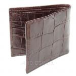 Портмоне из кожи сиамского крокодила (ALM 03 EX Brown)