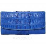 Женский кошелек из кожи крокодила (PCM 03 BT Ocean Blue)
