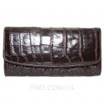 Женский кошелек из кожи крокодила (PCM 03 B Brown)