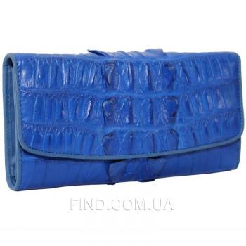 Женский кошелек из кожи крокодила (PCM 03 BT Ocean Blue) Женский кошелек из кожи крокодила (PCM 03 BT Ocean Blue)