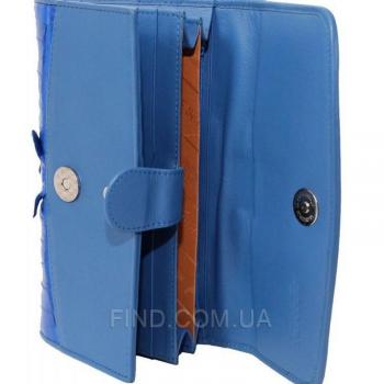 Женский кошелек из кожи крокодила (PCM 03 BT Ocean Blue) Женский кошелек из кожи крокодила (PCM 03 BT Ocean Blue)