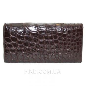 Женский кошелек из кожи крокодила (PCM 03 B Brown) Женский кошелек из кожи крокодила (PCM 03 B Brown)