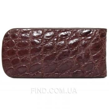 Зажим для купюр из кожи крокодила (NTAM 01 Brown)