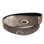 Мужской ремень из кожи кобры с головой змеи (105 CBB H Natural)