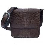 Мужская сумка из кожи крокодила (DCM 1608 Brown)