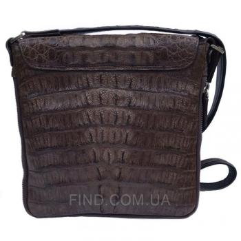 Мужская сумка из кожи крокодила (DCM 1608 Brown)
