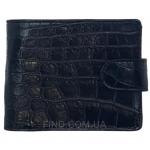 Мужское портмоне из кожи крокодила (ALM 03/3 B Black)