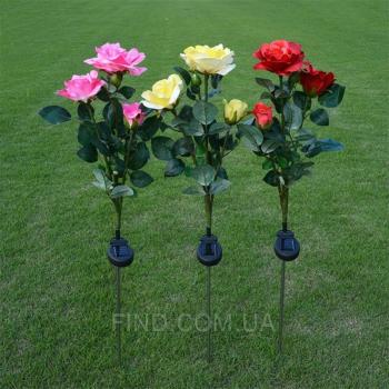 Светодиодный светильник на солнечной батарее Rose pink